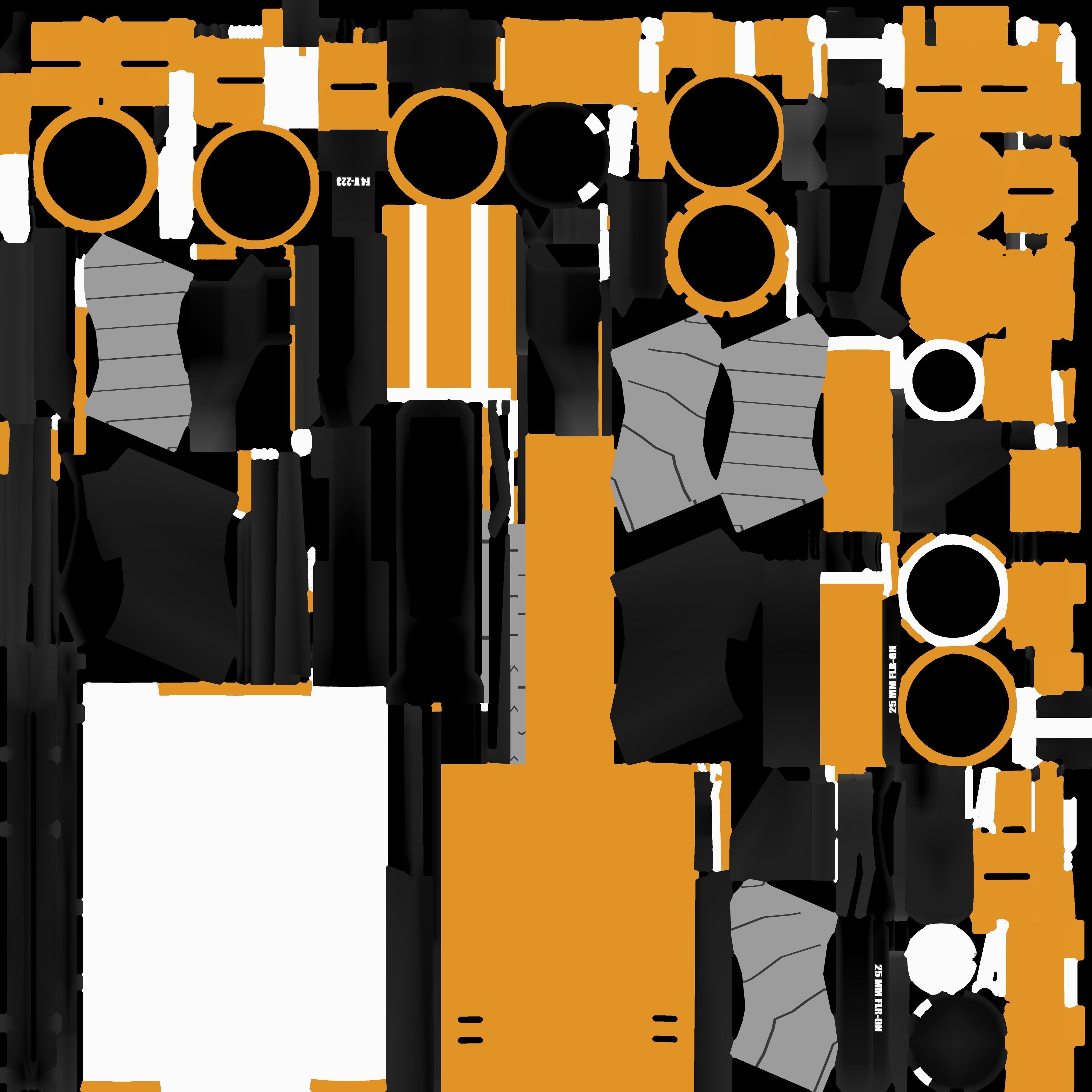 Sci-fi flare gun for games 3D model_1