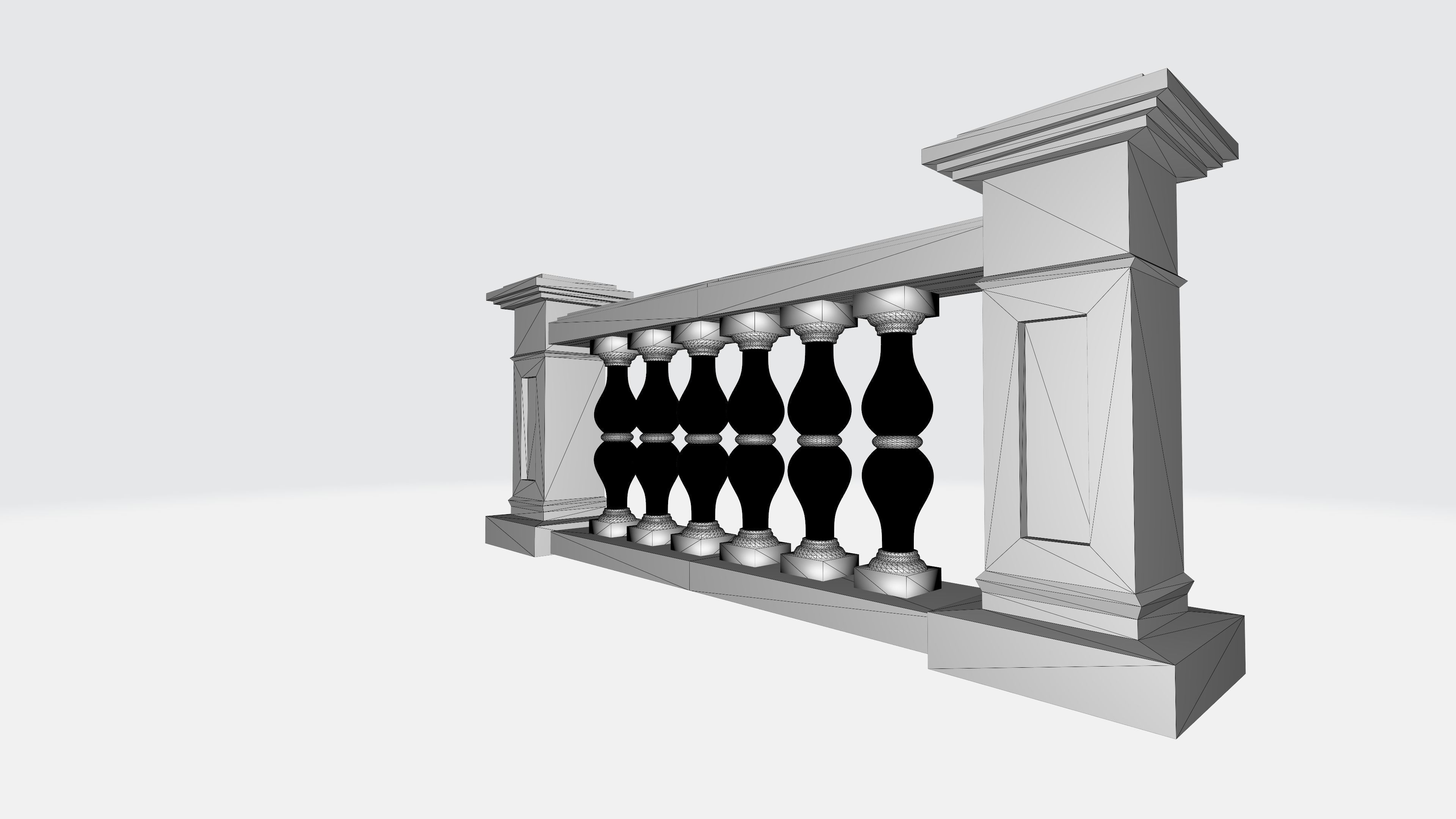 Contemporary 3D Balustrade Concepts 3D model_2