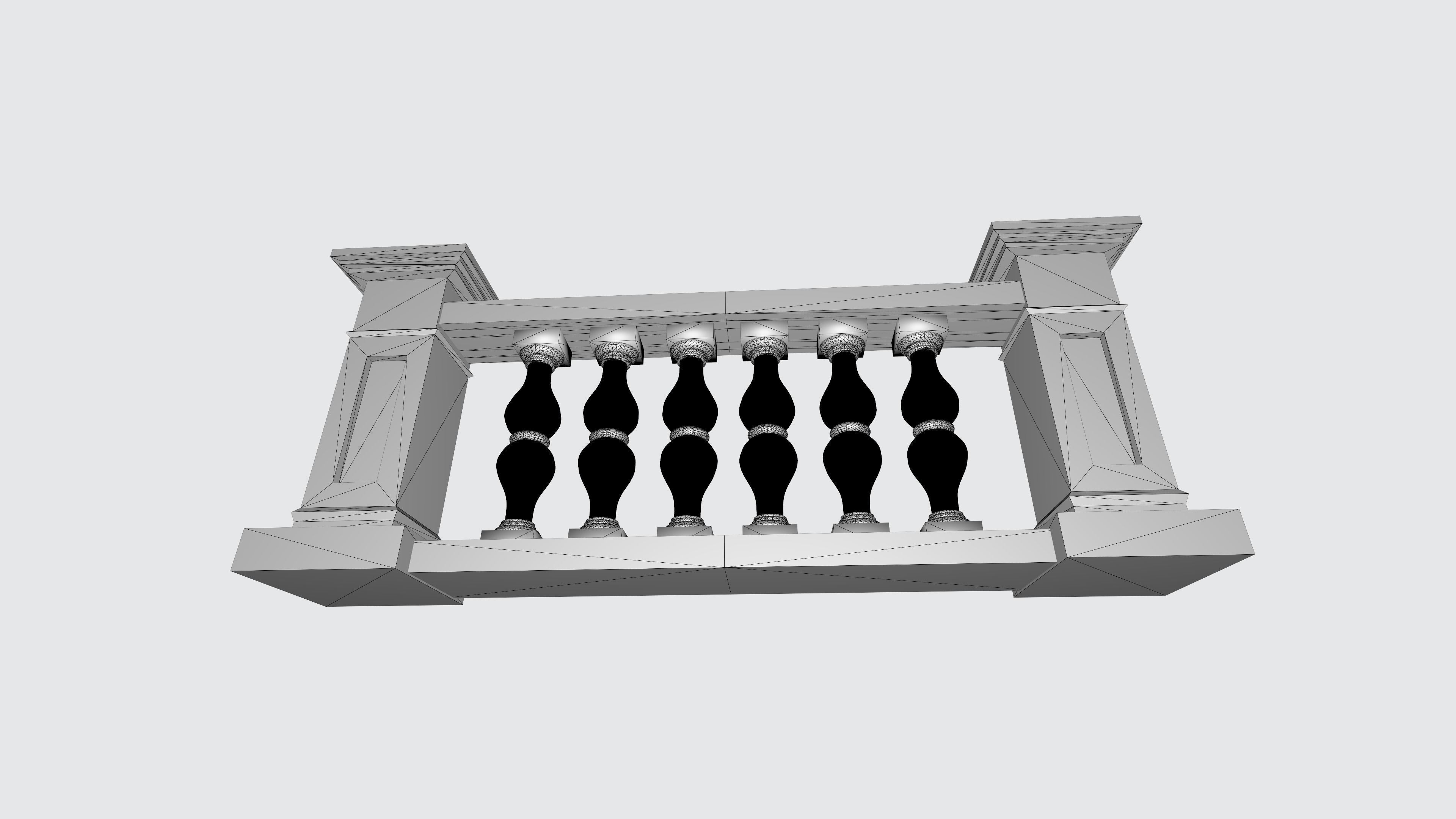 Contemporary 3D Balustrade Concepts 3D model_5