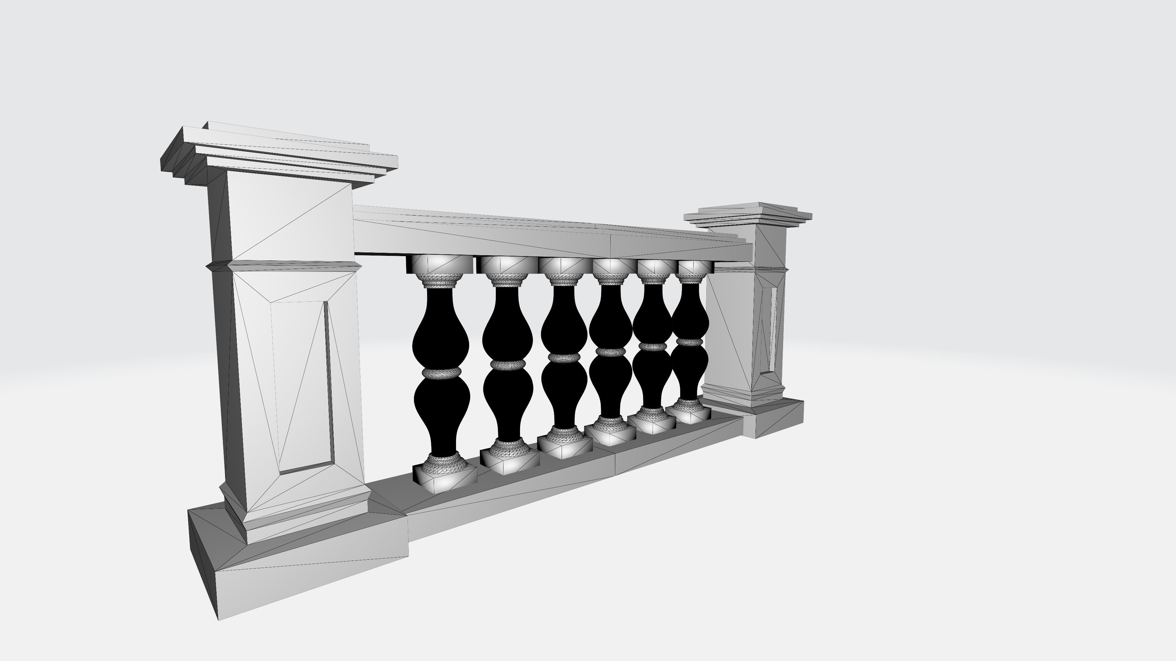 Contemporary 3D Balustrade Concepts 3D model_3