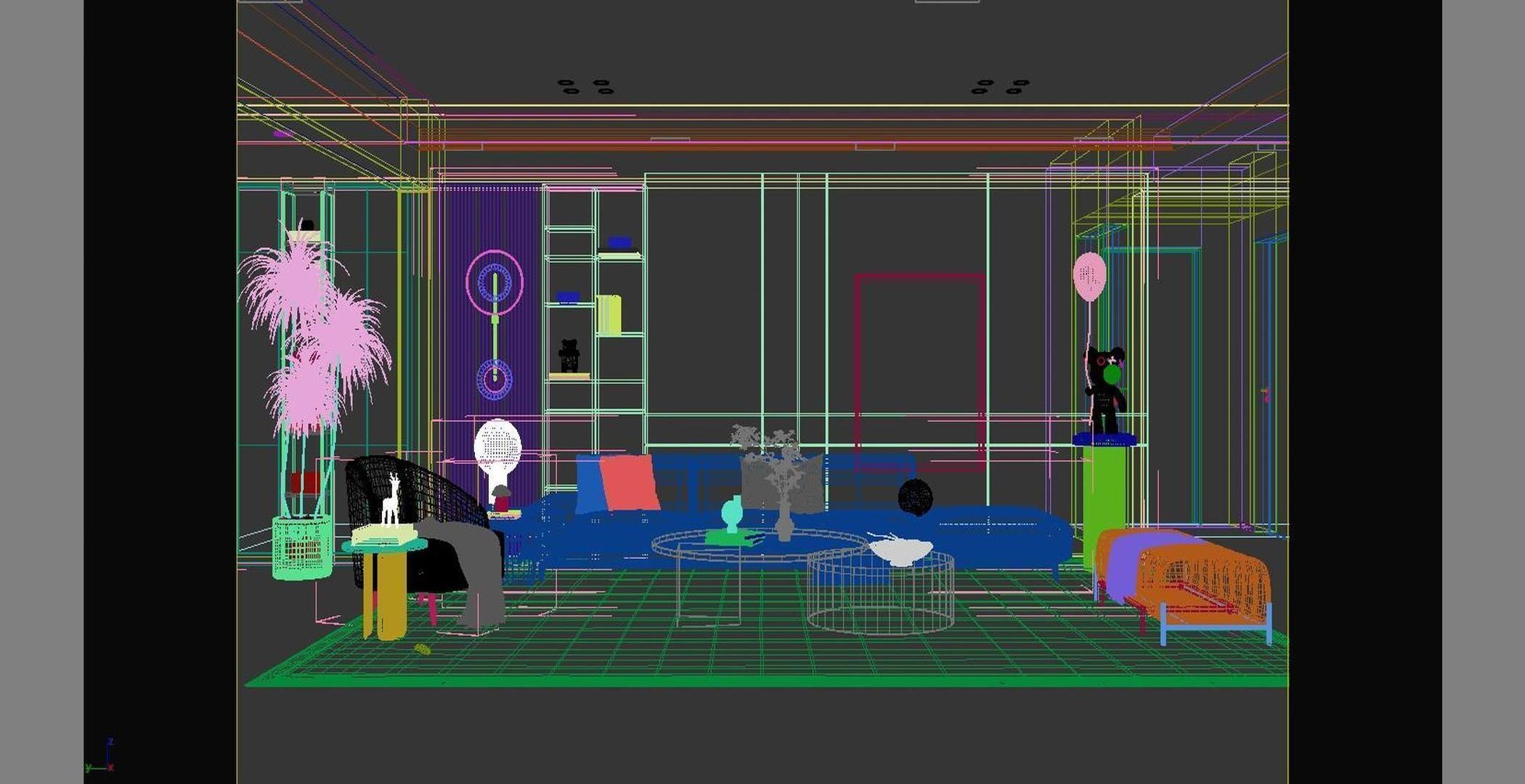 Guest Modern Home Restaurant villa 3D model_6