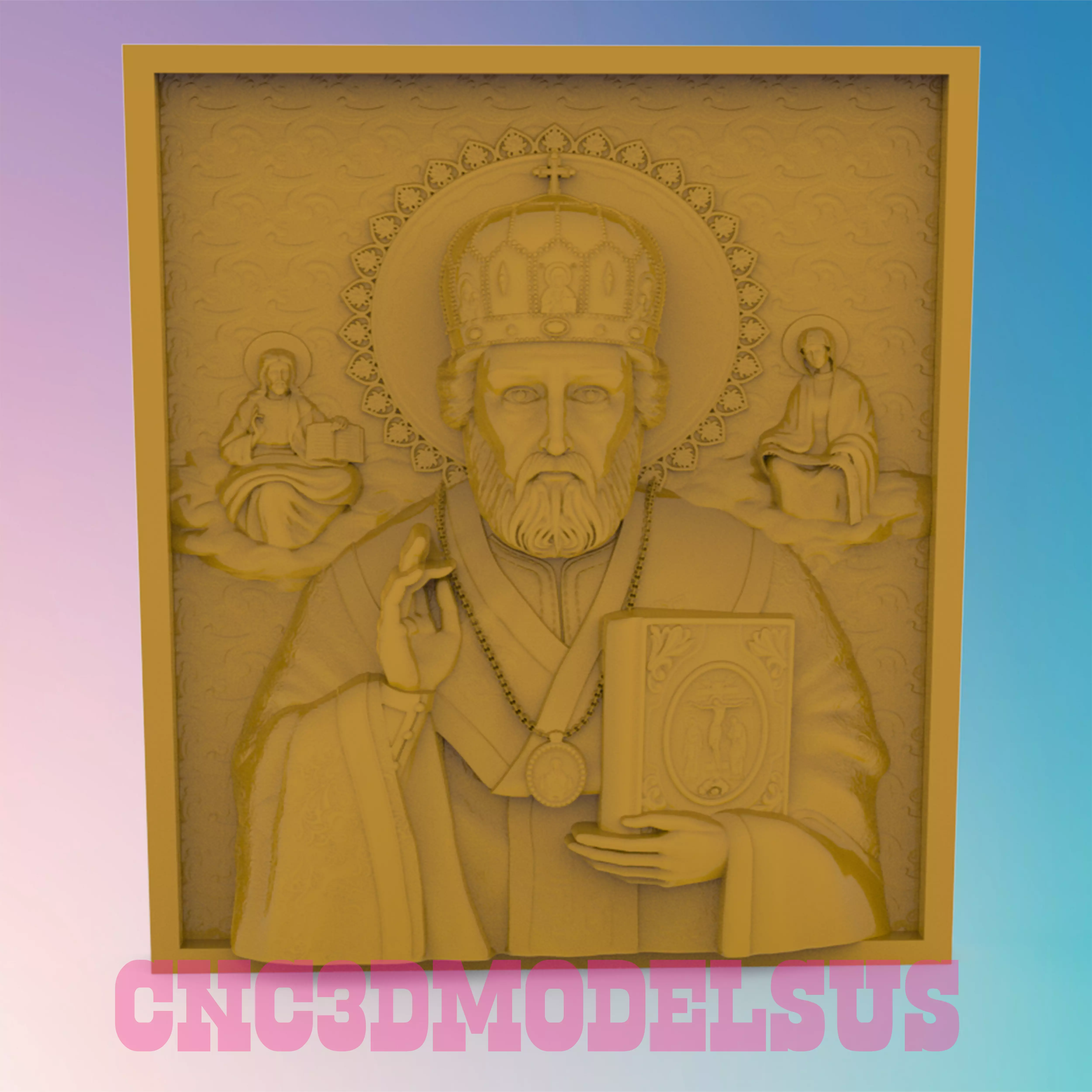  The St Nicholas 3D MODEL STL FILE FOR CNC ROUTER LASER 3D print model_0