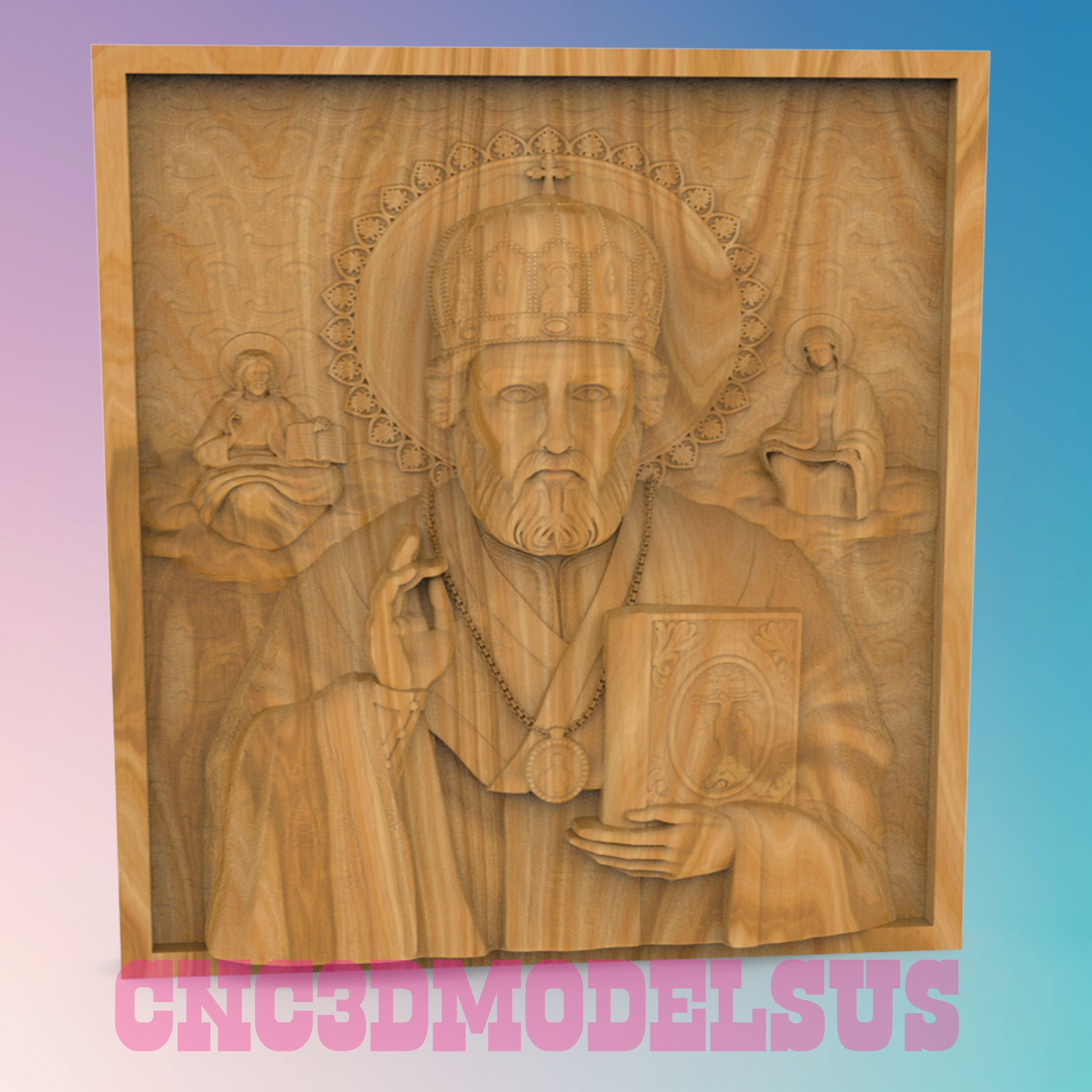  The St Nicholas 3D MODEL STL FILE FOR CNC ROUTER LASER 3D print model_2