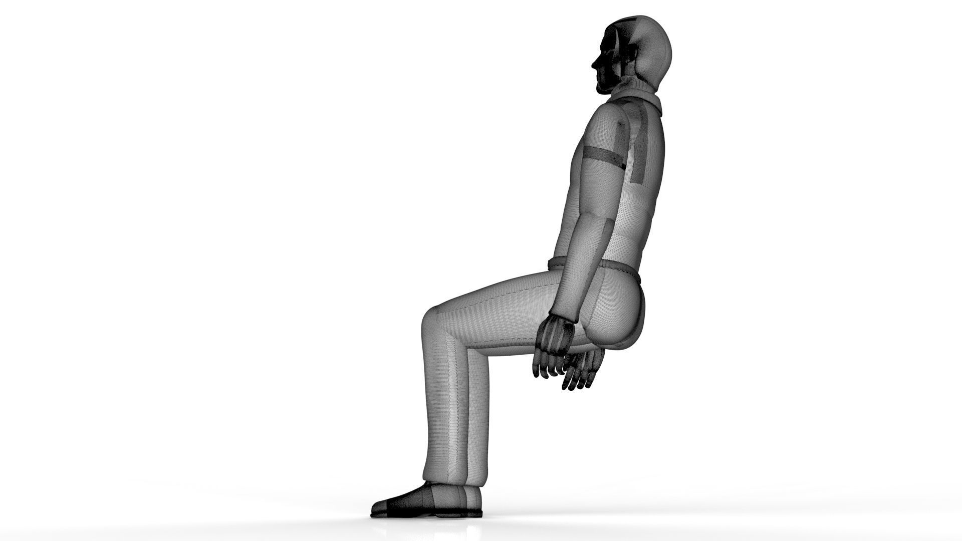 Sitting Manikin 3D model_13
