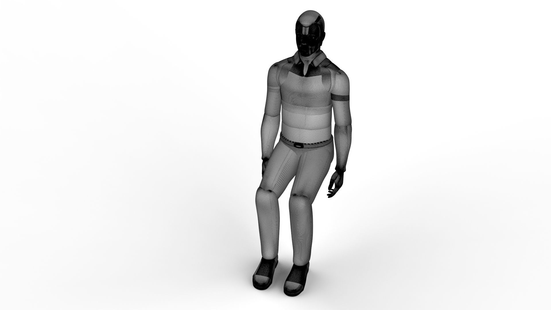 Sitting Manikin 3D model_14