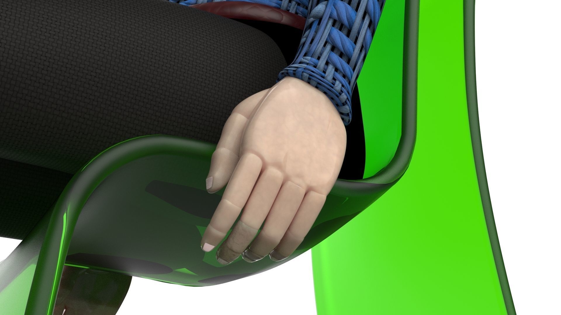 Sitting Manikin 3D model_9