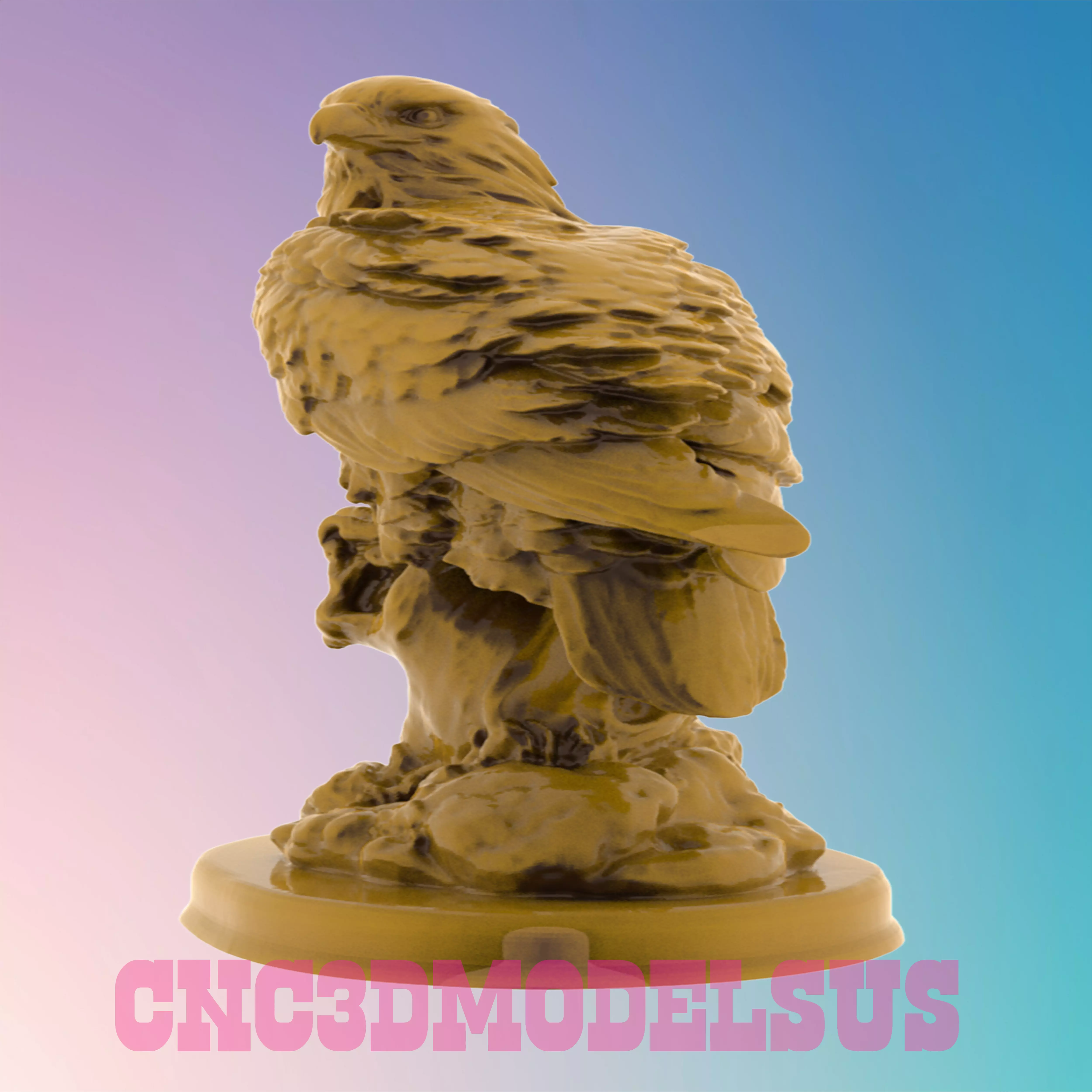 eagle 3D MODEL STL FILE FOR CNC ROUTER LASER 3D print model_0