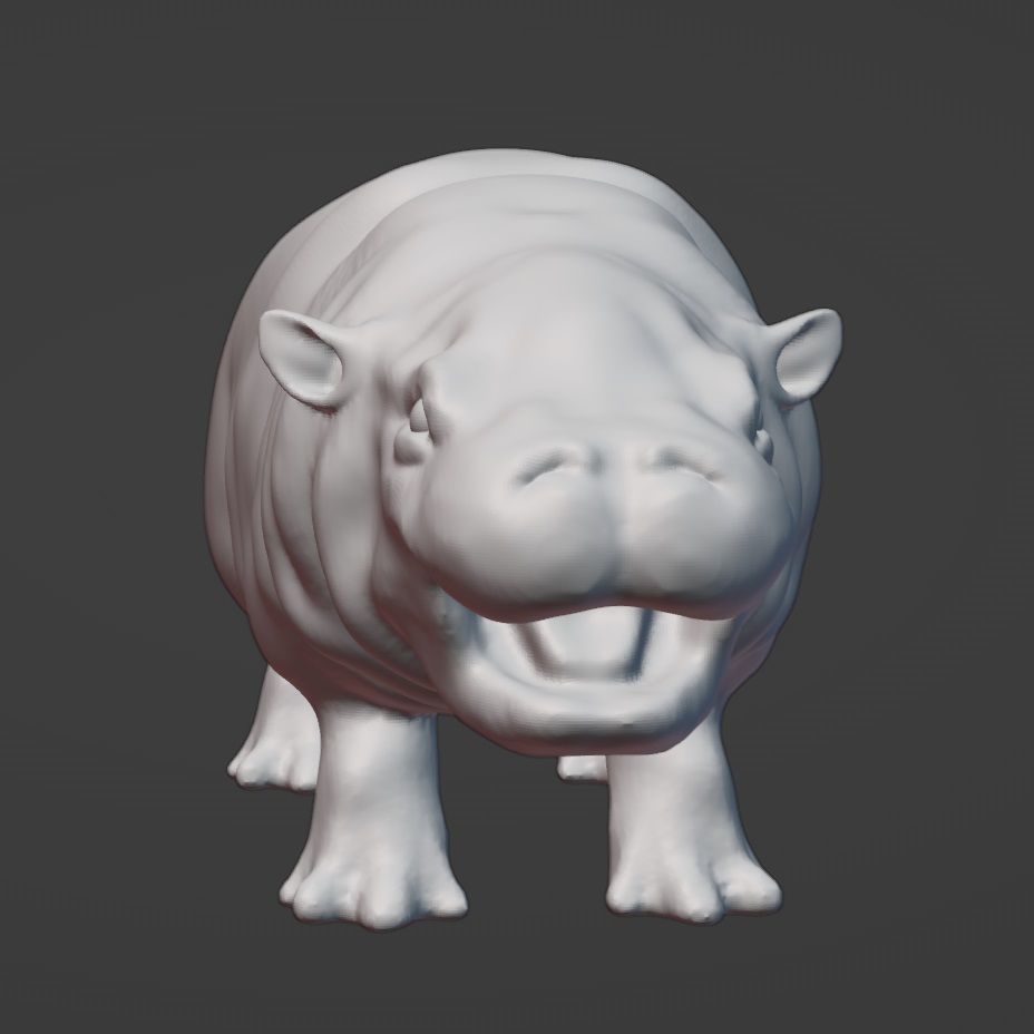 Baby Hippo Moo Deng 3D print model_2