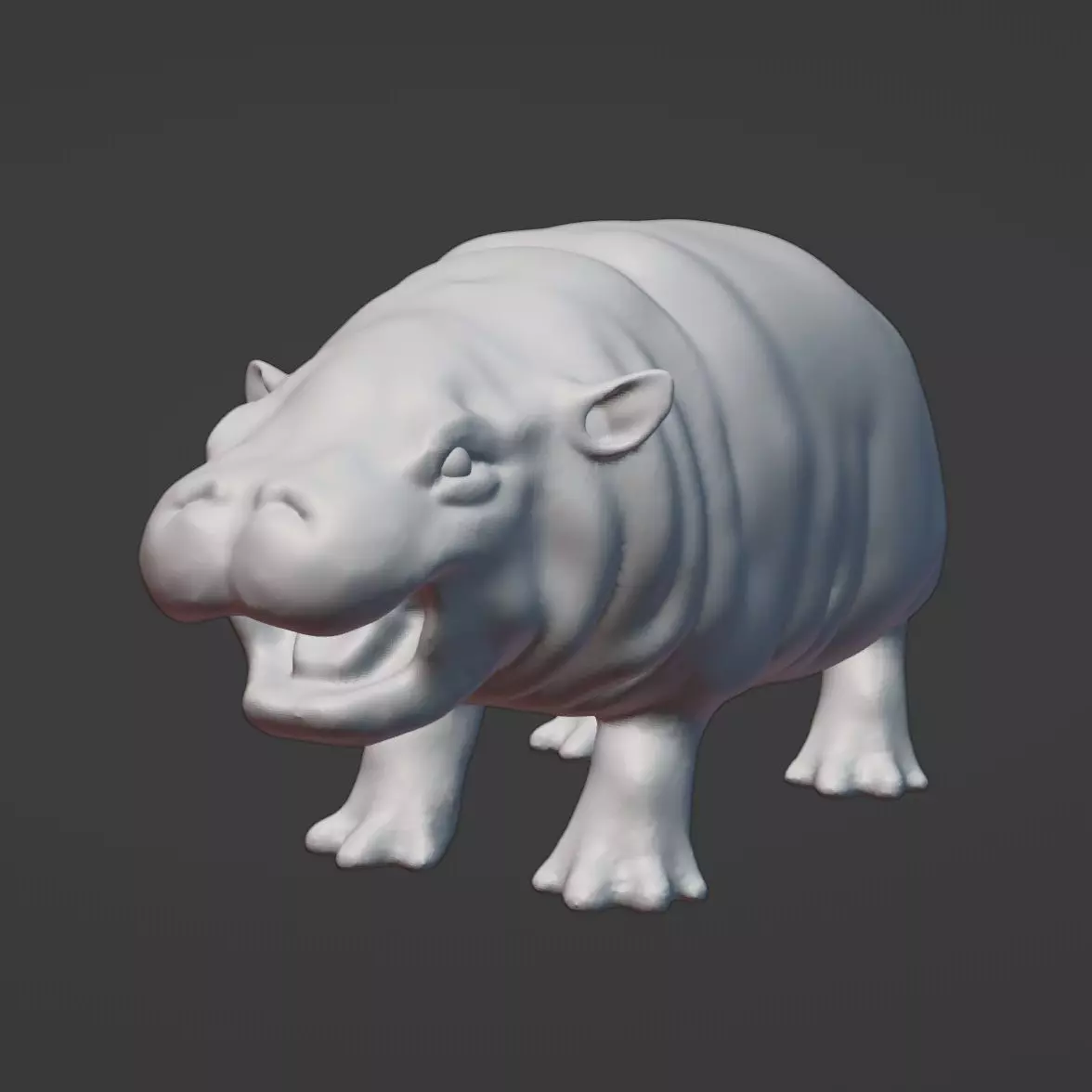 Baby Hippo Moo Deng 3D print model_0