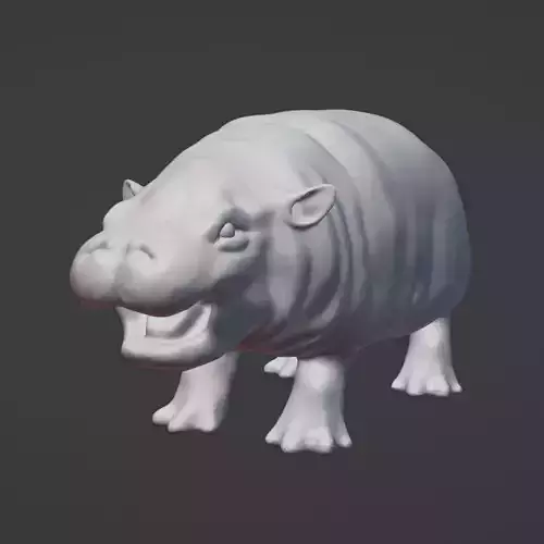 Baby Hippo Moo Deng 3D print model