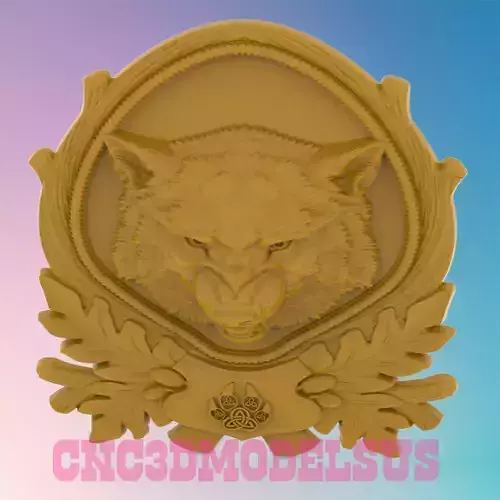 wolf 3D MODEL STL FILE FOR CNC ROUTER LASER