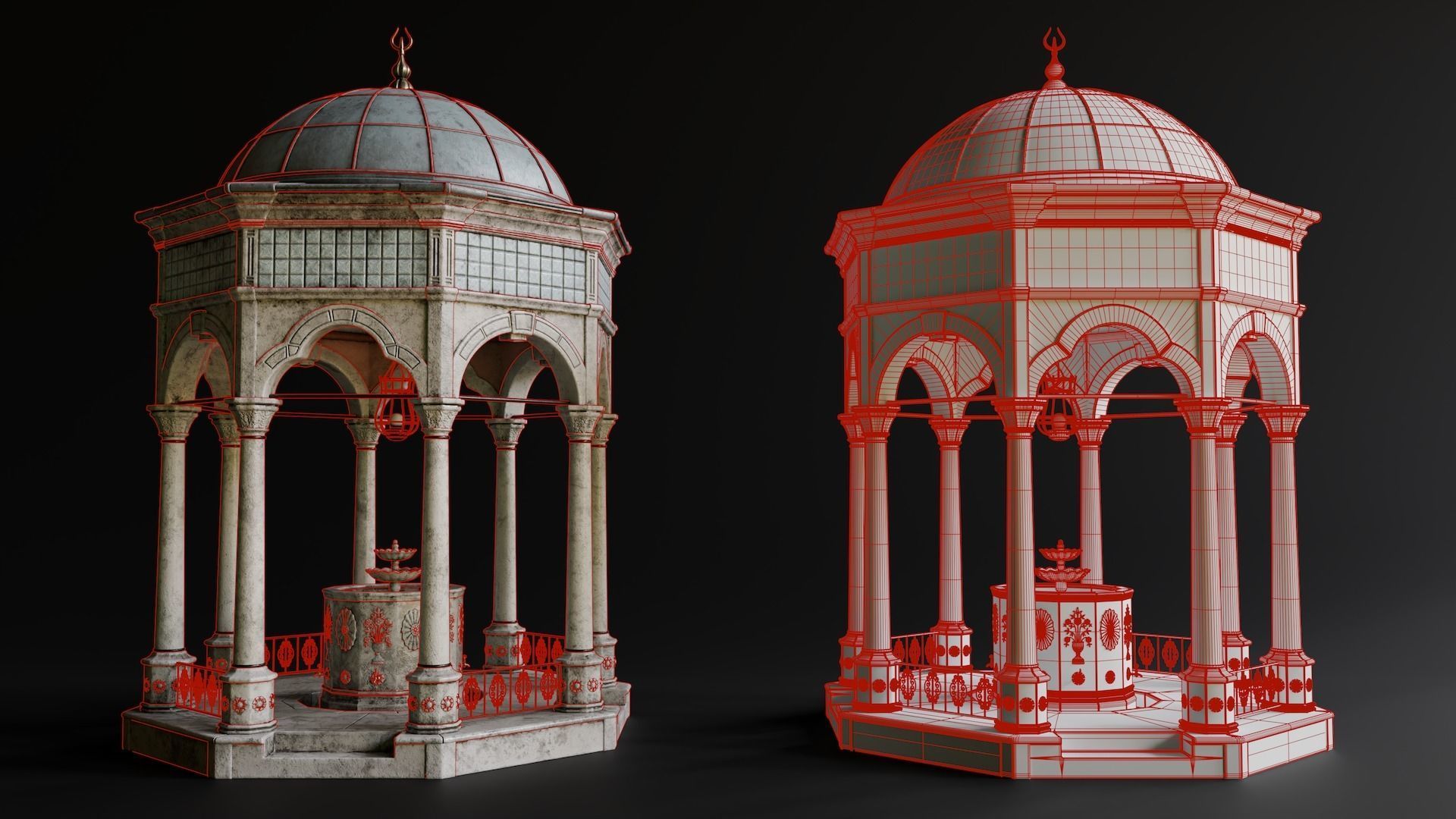 3D model Ablution Fountain VR / AR / low-poly | CGTrader