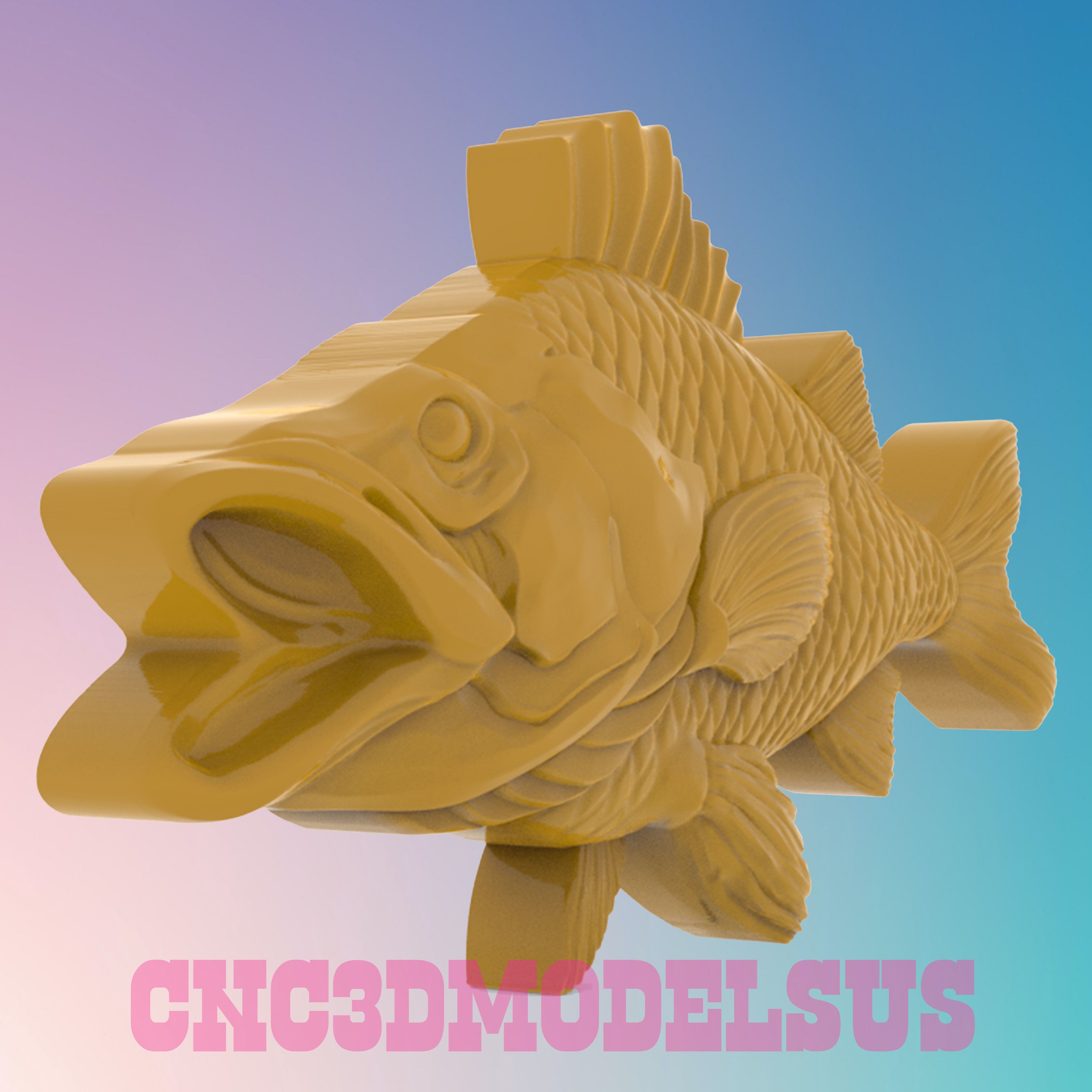 Carp fish 3D MODEL STL FILE FOR CNC ROUTER LASER 3D print model_1
