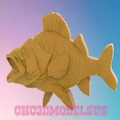 Carp fish 3D MODEL STL FILE FOR CNC ROUTER LASER 3D print model