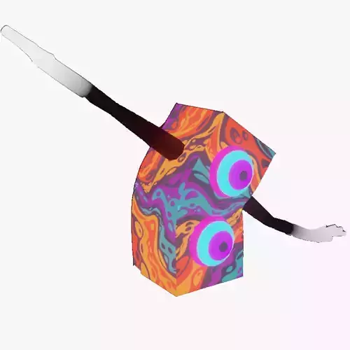 ANIMATED SPEAKER Low-poly 3D model