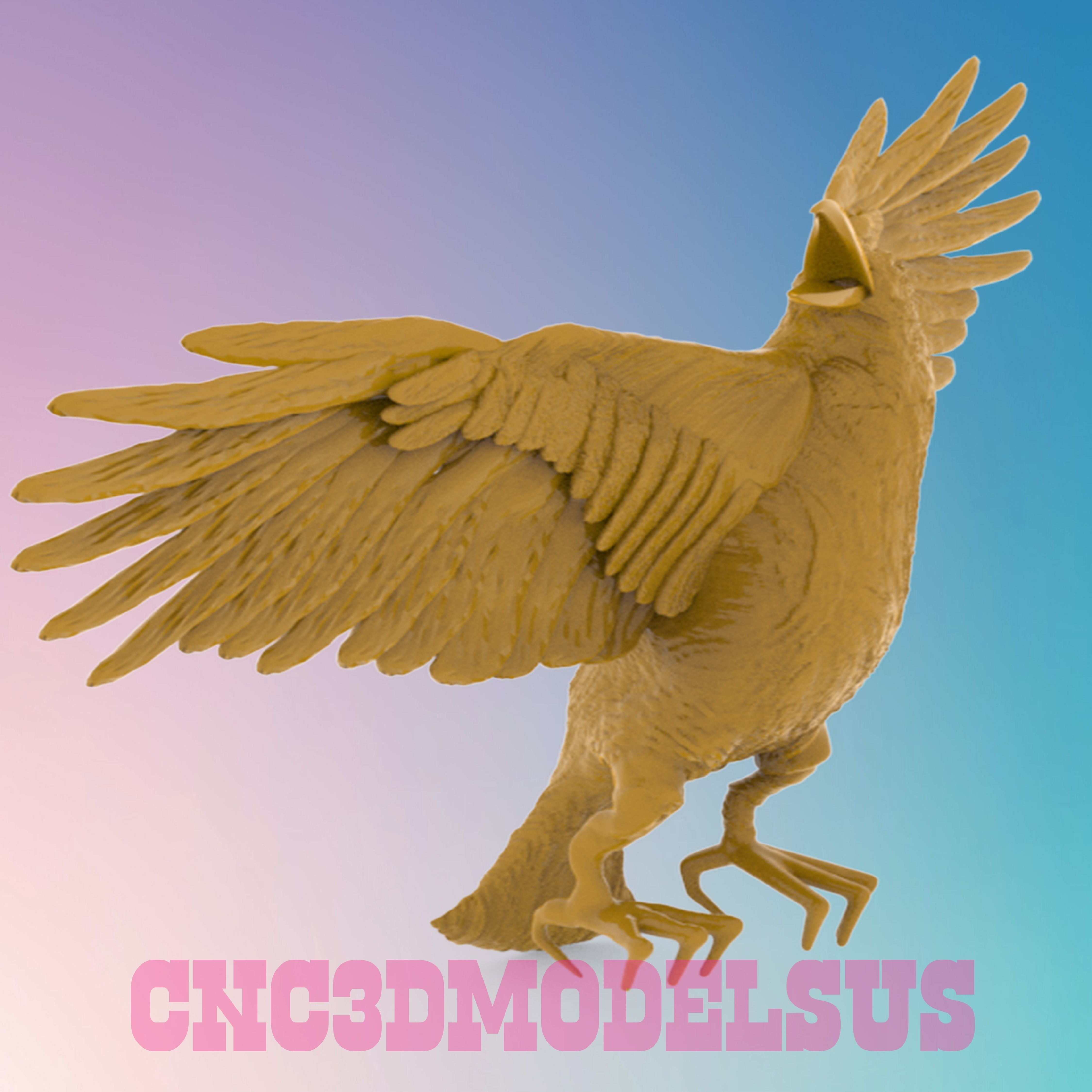 Golden eagle 3D MODEL STL FILE FOR CNC ROUTER LASER 3D print model_2