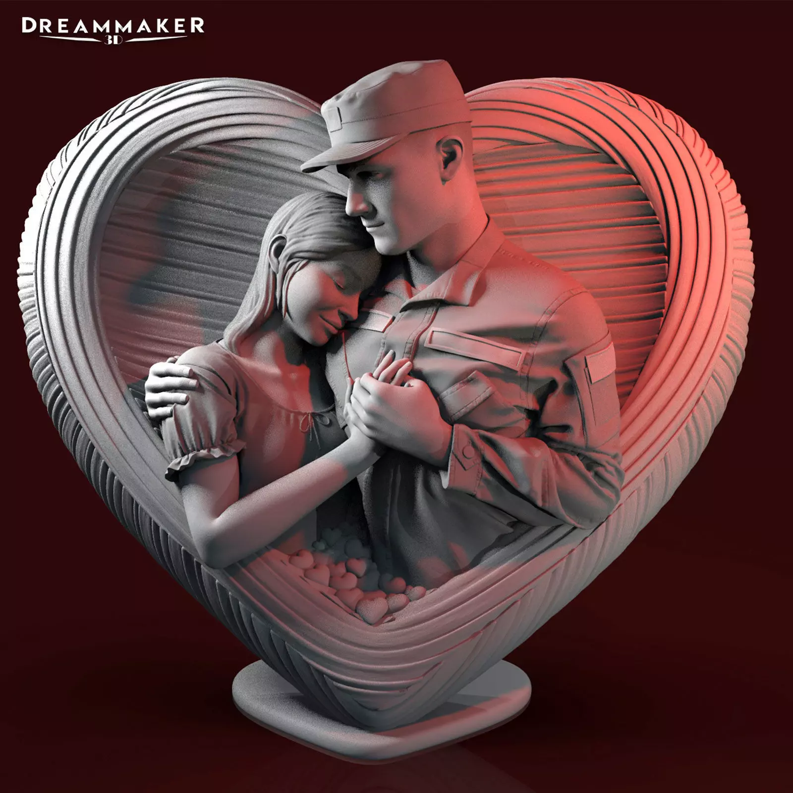 Military couple 3D print model