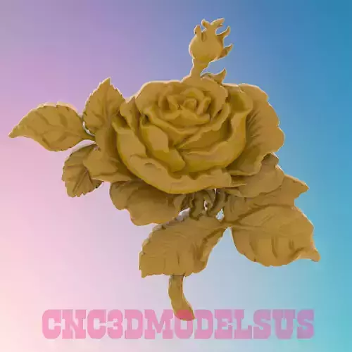 Rose 3D MODEL STL FILE FOR CNC ROUTER LASER