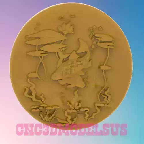 panel fish 3D MODEL STL FILE FOR CNC ROUTER LASER 3D print model