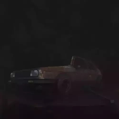 Rusted VW MK1 concept car for games and scenes