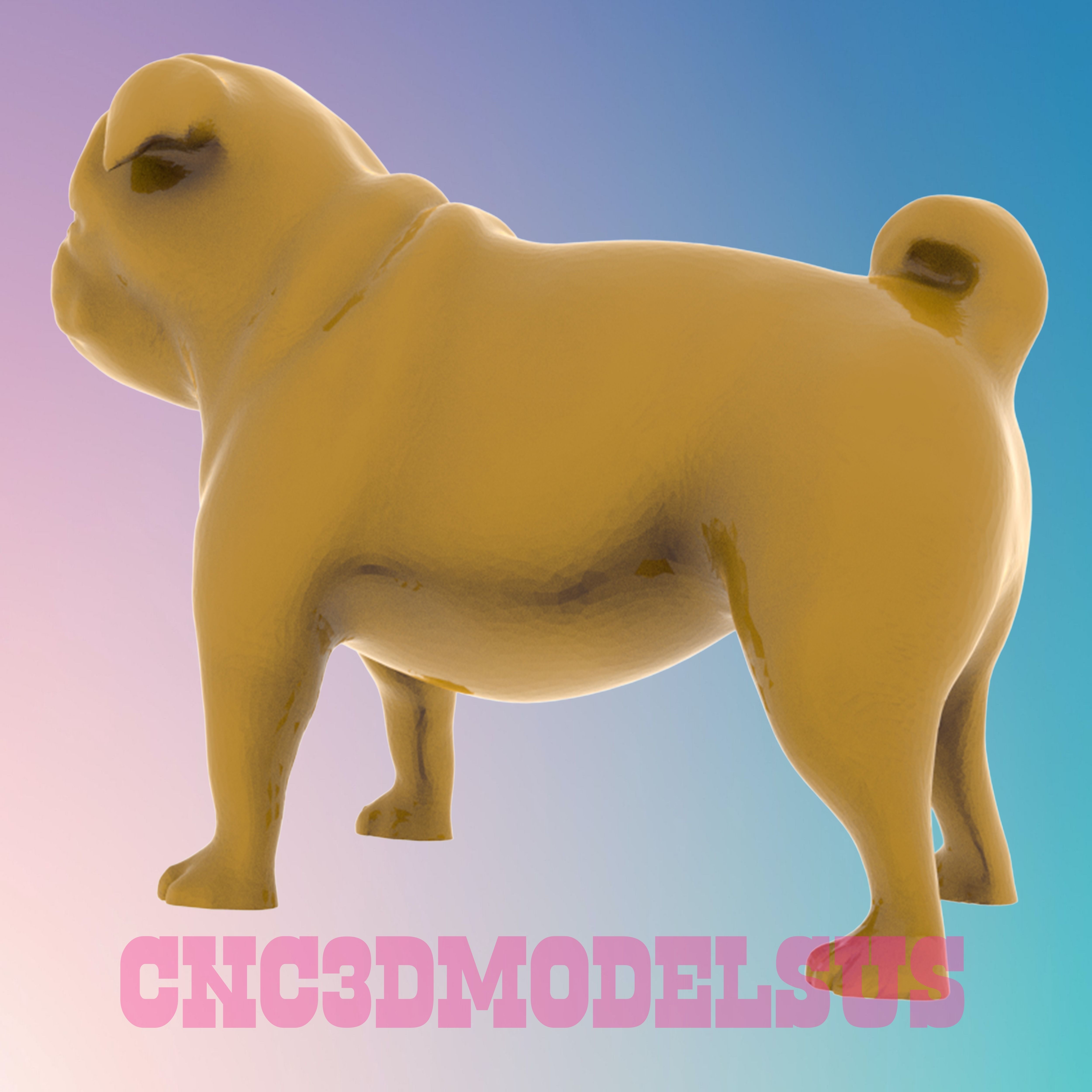 American Bulldog 3D MODEL STL FILE FOR CNC ROUTER LASER 3D print model_2