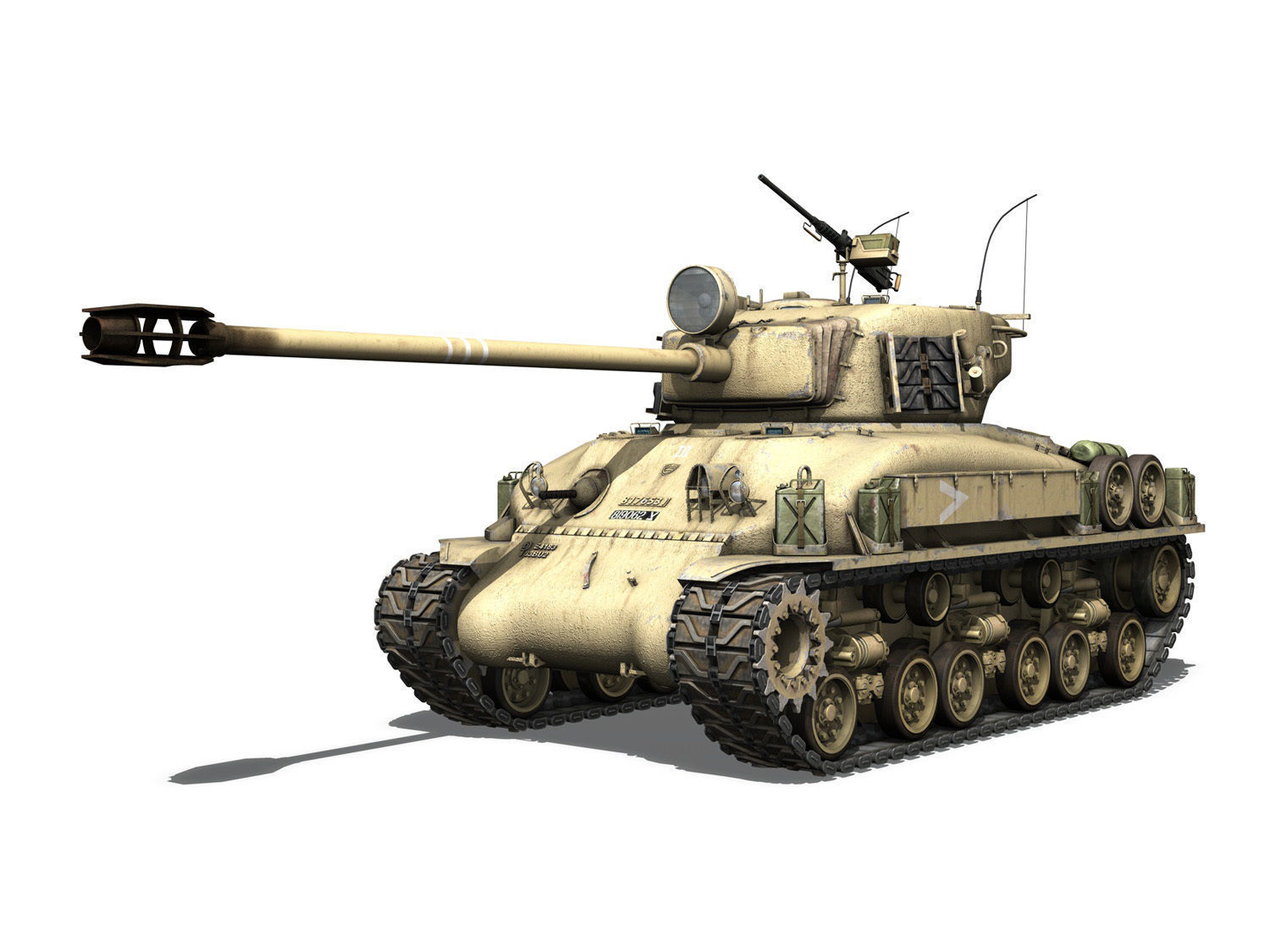 M51 Israel Super Sherman - 21  3D model_1
