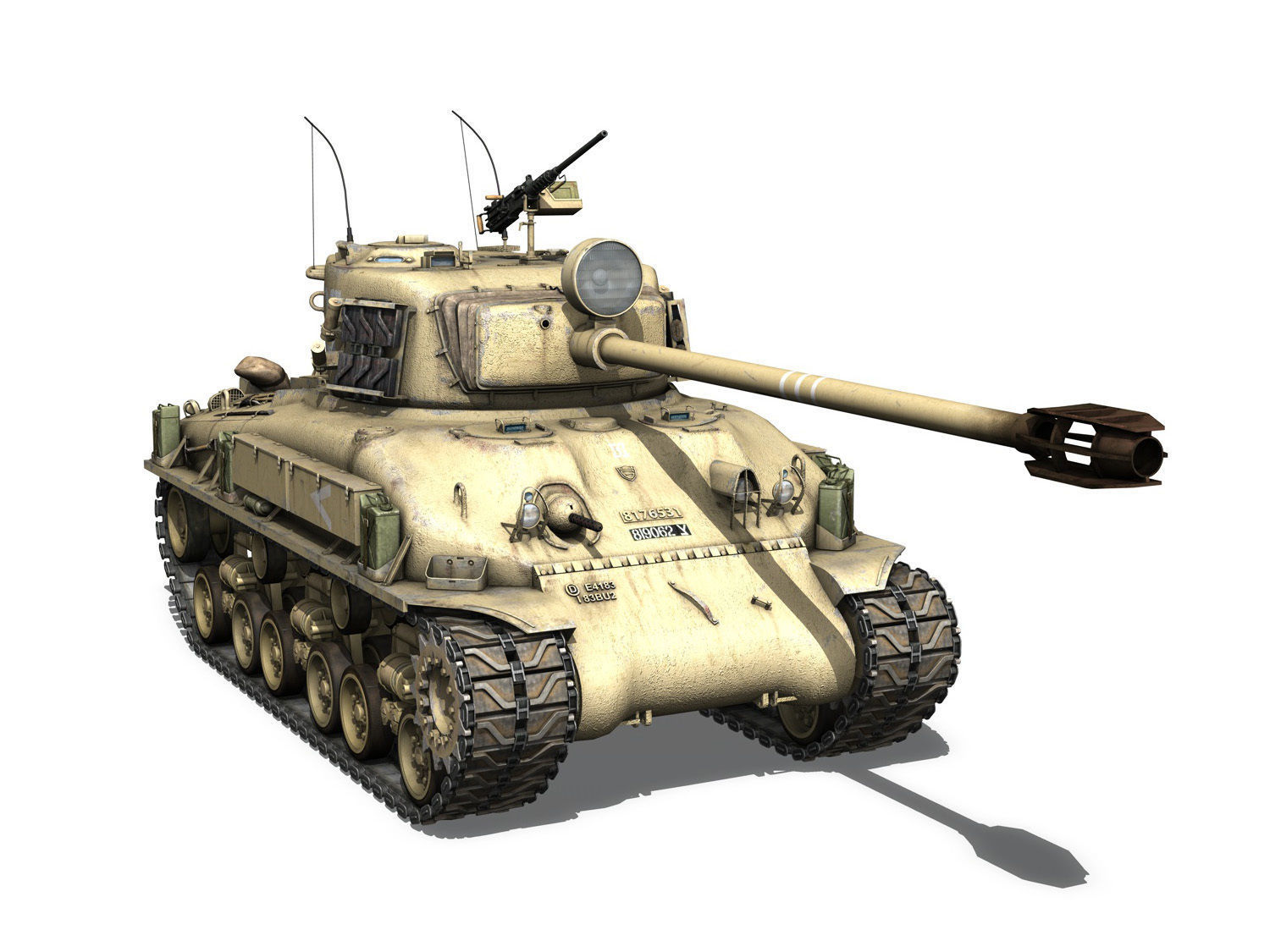 M51 Israel Super Sherman - 21  3D model_7