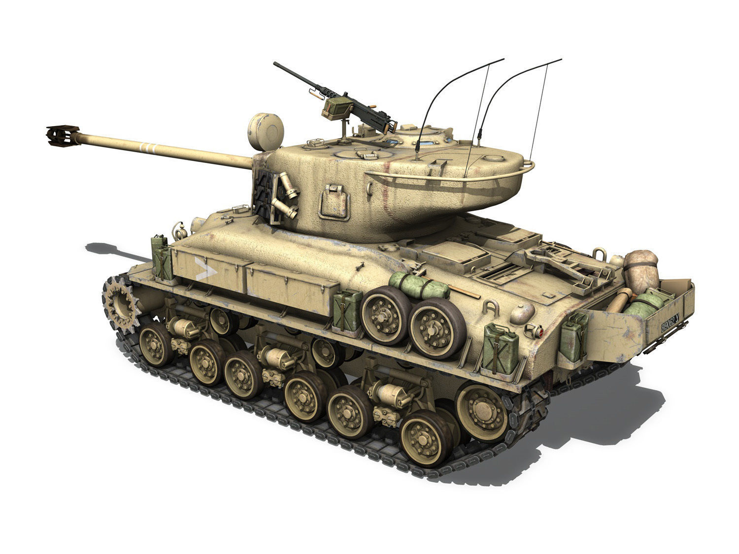 M51 Israel Super Sherman - 21  3D model_3