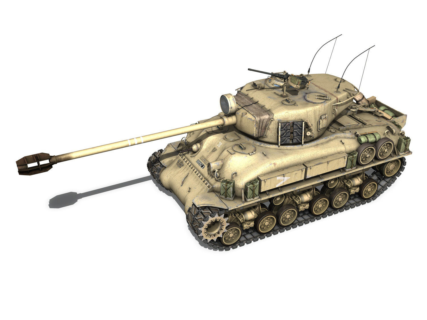 M51 Israel Super Sherman - 21  3D model_2