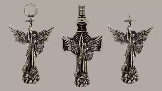 Archangel Michael pendant 3D print model