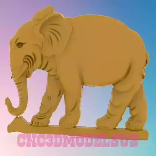 Indian elephant 3D MODEL STL FILE FOR CNC ROUTER LASER