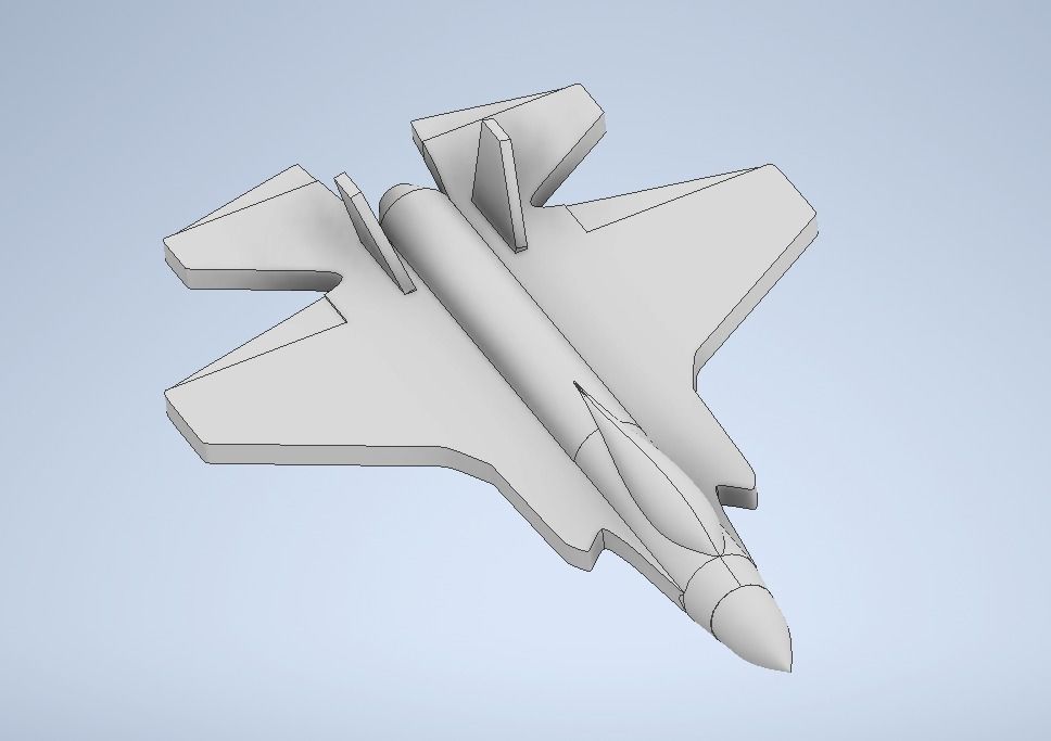  f-35 inspired fighter jet model toy 3D print model_2
