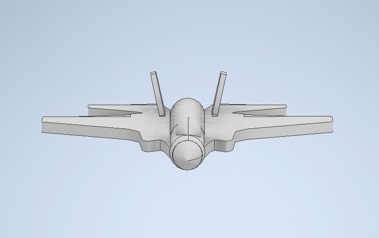  f-35 inspired fighter jet model toy 3D print model_3