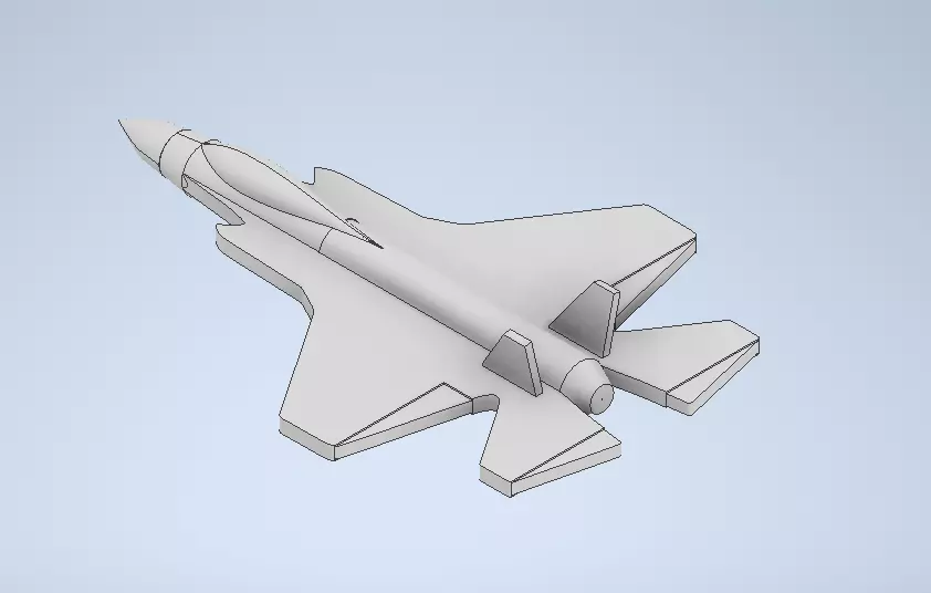  f-35 inspired fighter jet model toy 3D print model_0