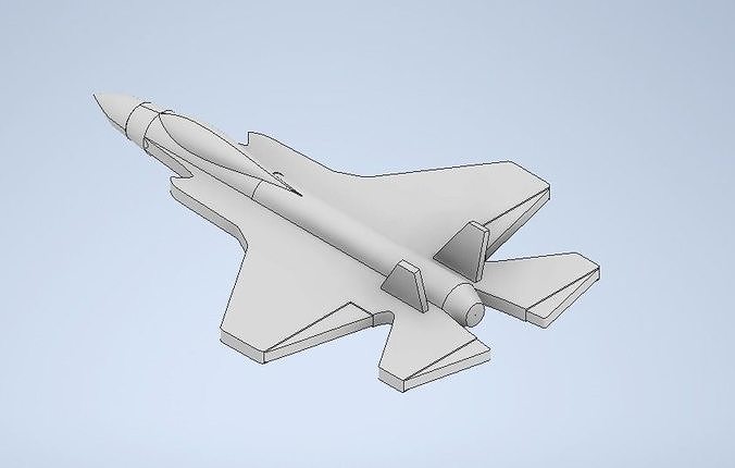  f-35 inspired fighter jet model toy 3D print model