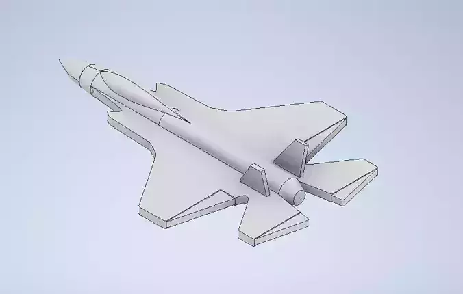 f-35 inspired fighter jet model toy 3D print model