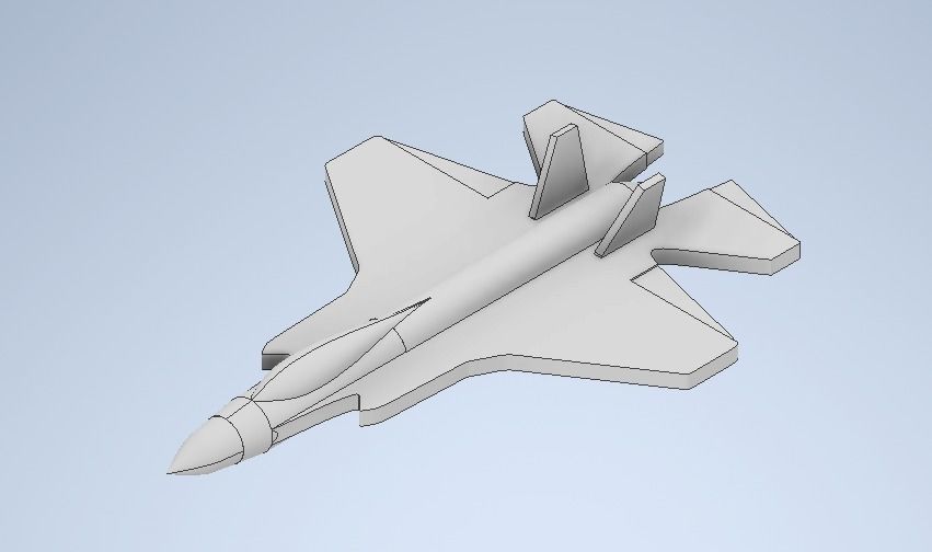  f-35 inspired fighter jet model toy 3D print model_1