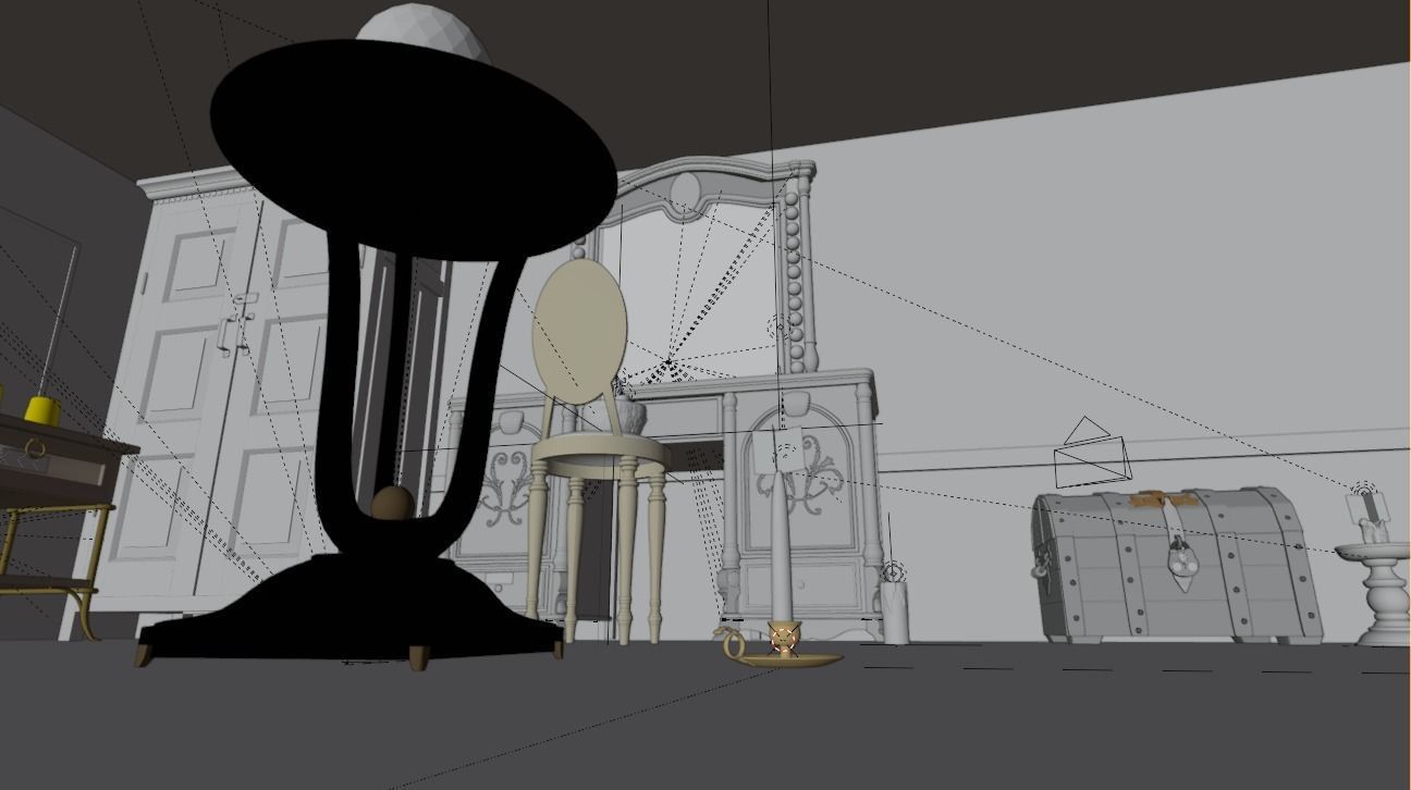 Magic and wizard room 3D model_11