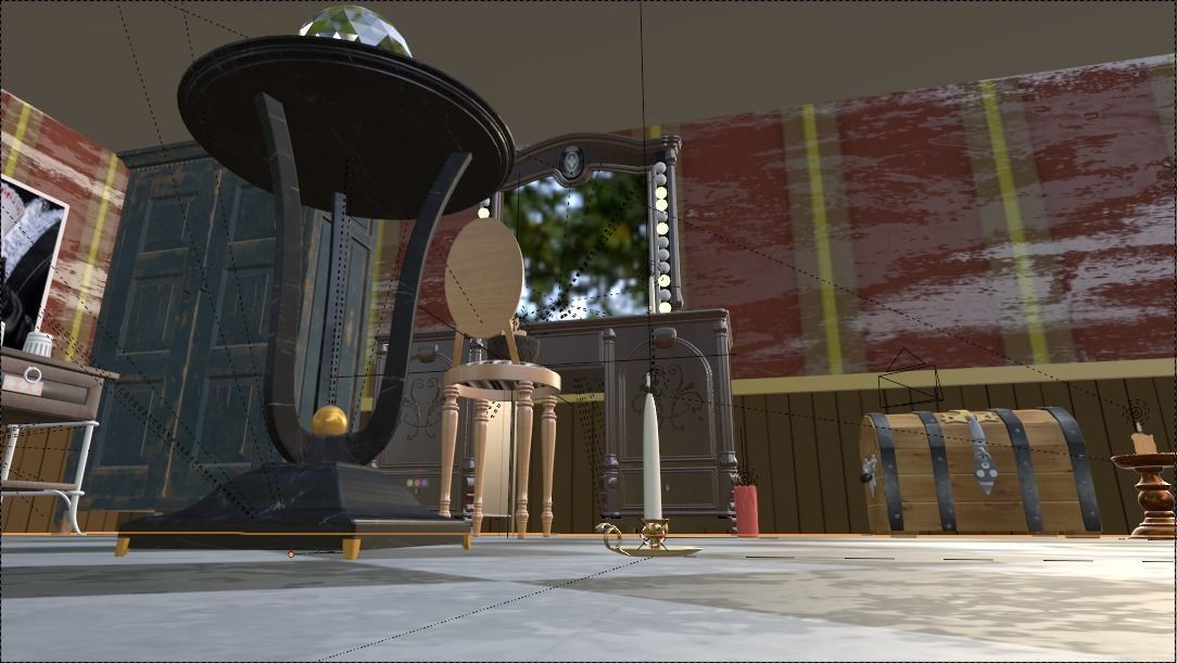 Magic and wizard room 3D model_9