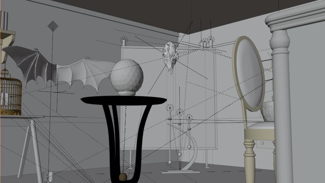 Magic and wizard room 3D model_10