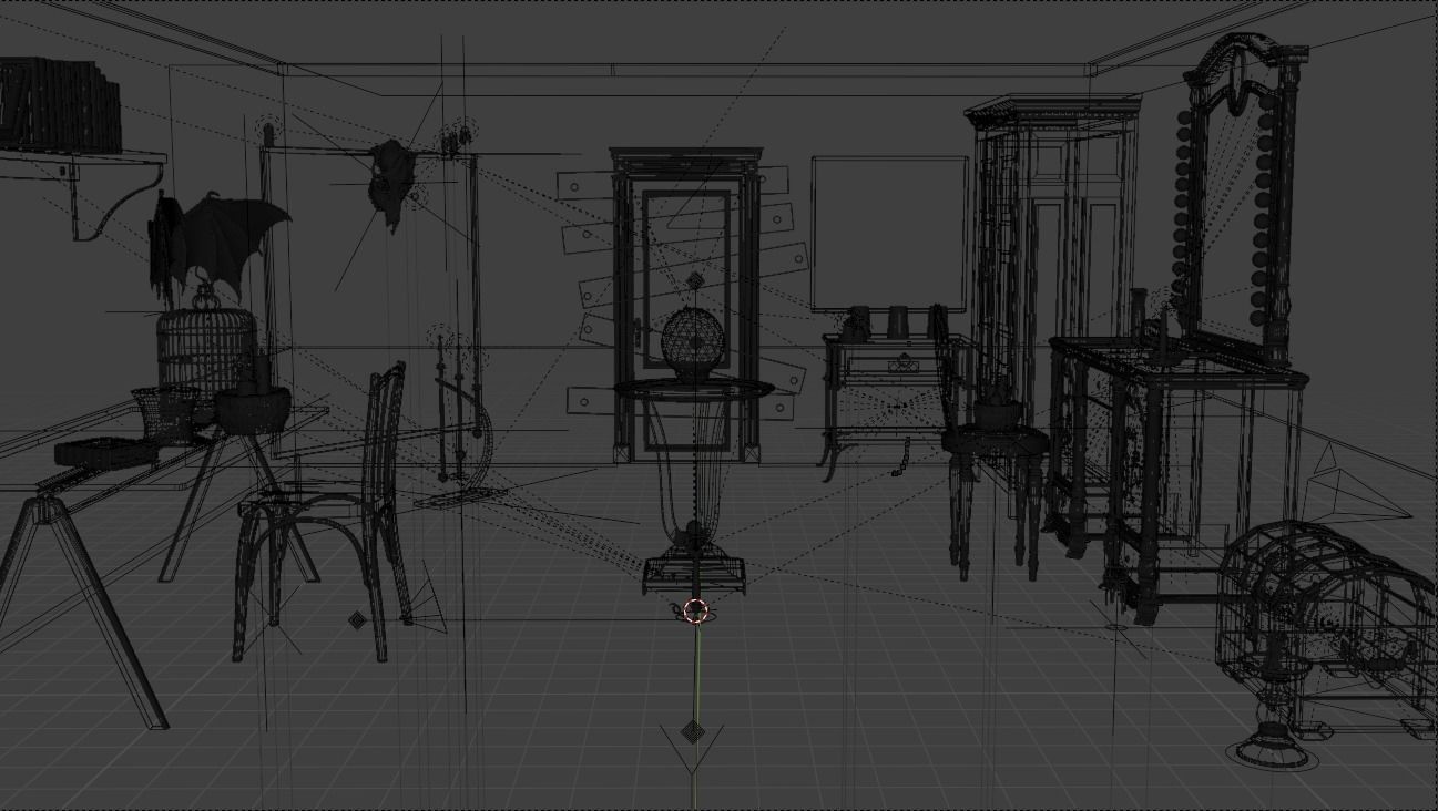 Magic and wizard room 3D model_12