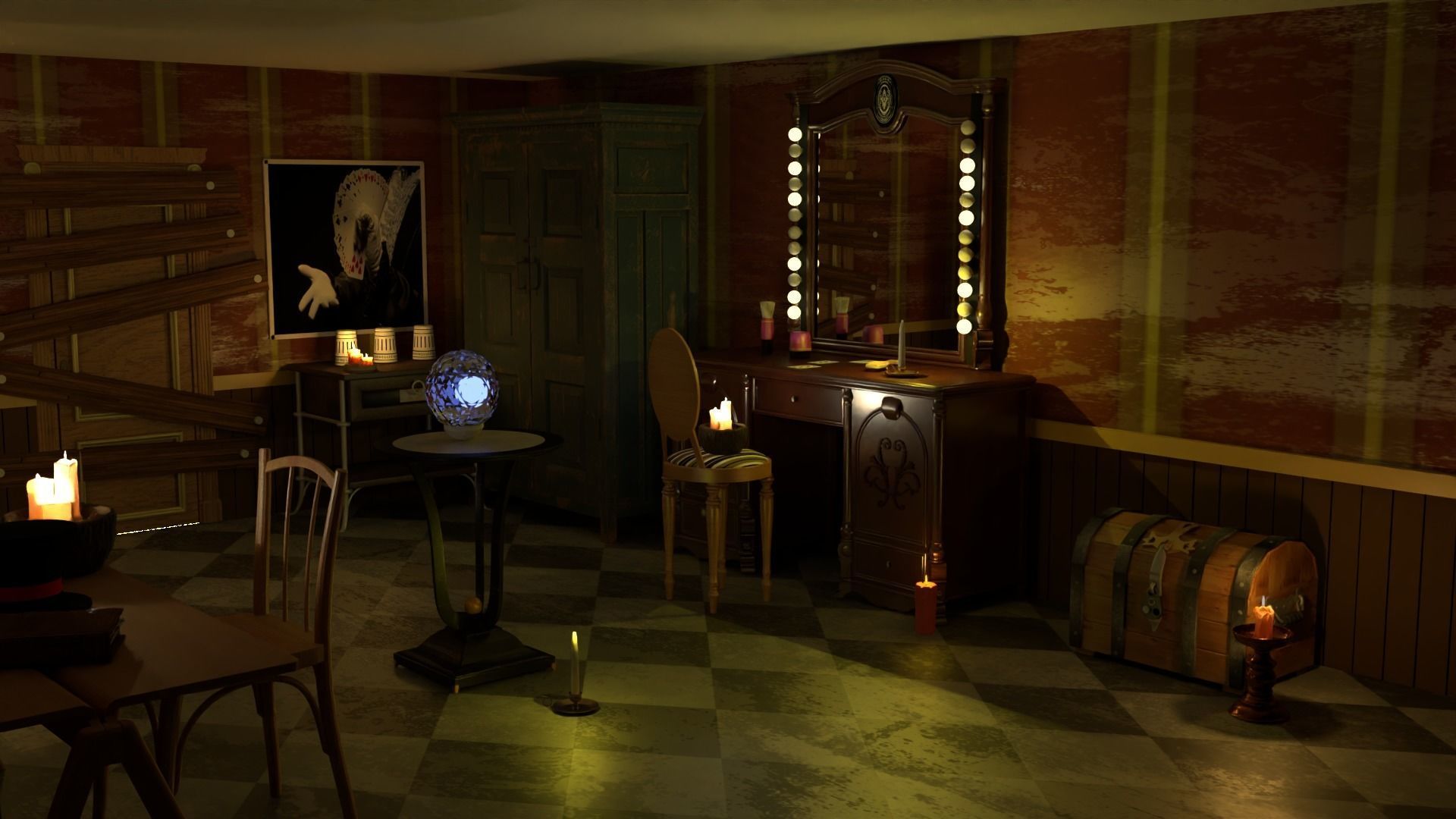 Magic and wizard room 3D model_1