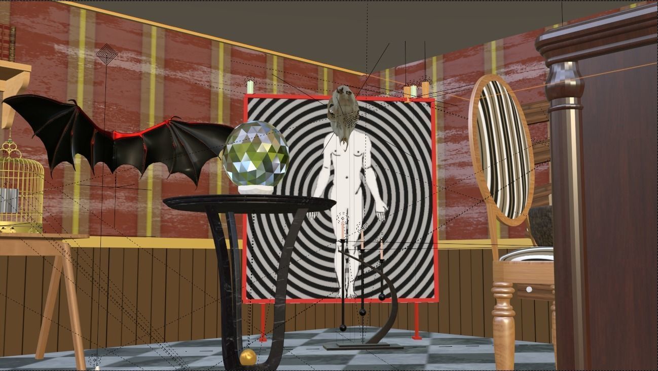 Magic and wizard room 3D model_8