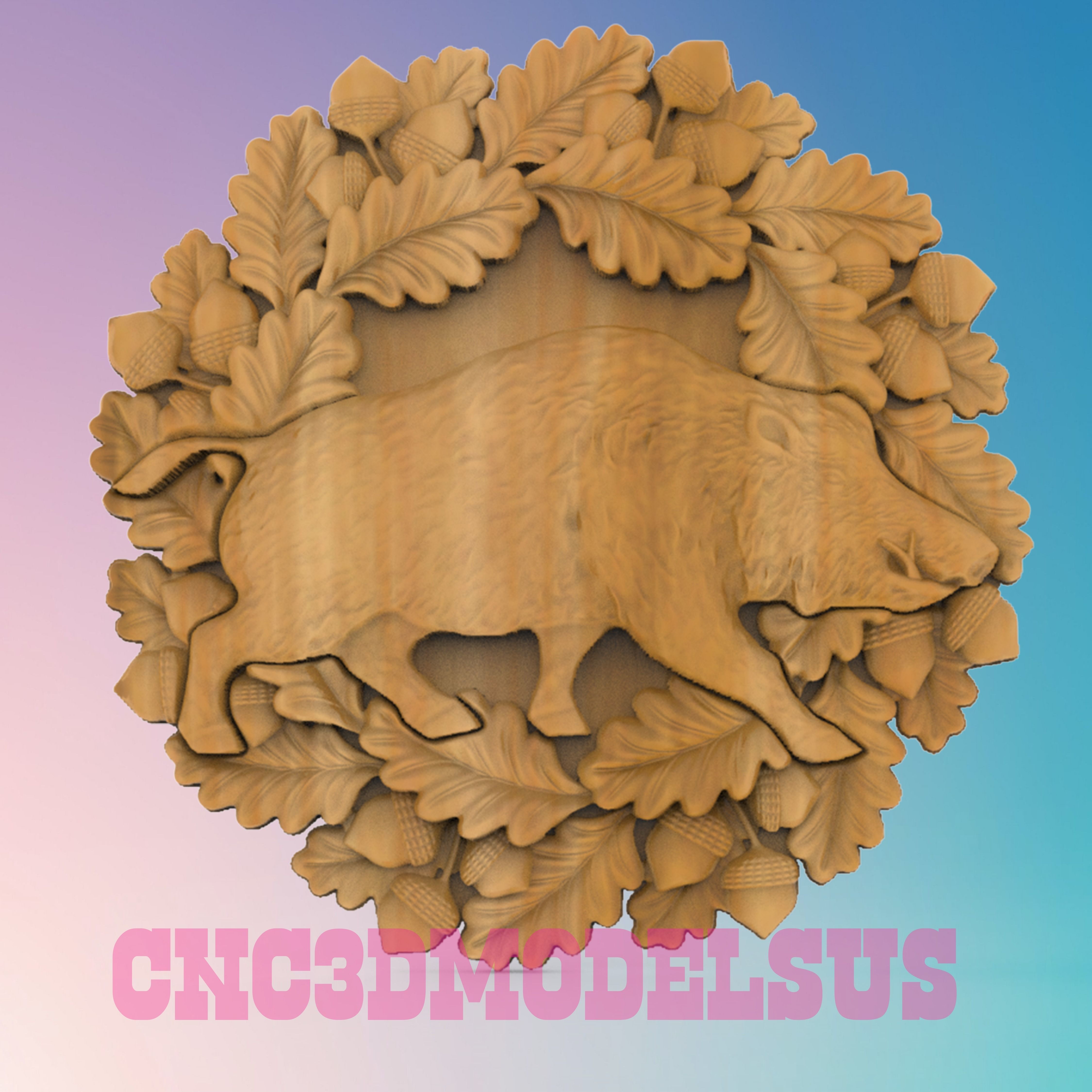 Boar wild 3D MODEL STL FILE FOR CNC ROUTER LASER 3D print model_2