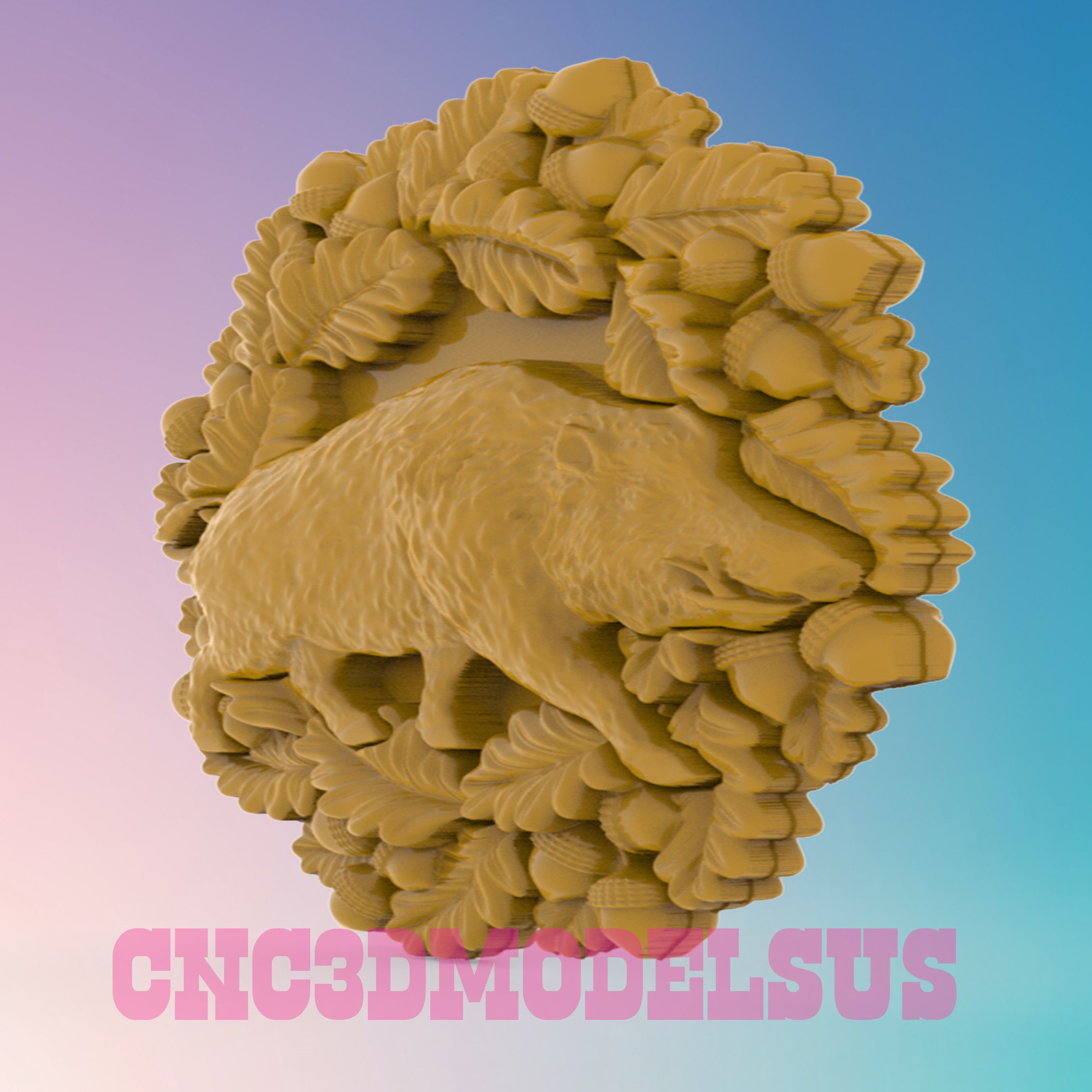 Boar wild 3D MODEL STL FILE FOR CNC ROUTER LASER 3D print model_1
