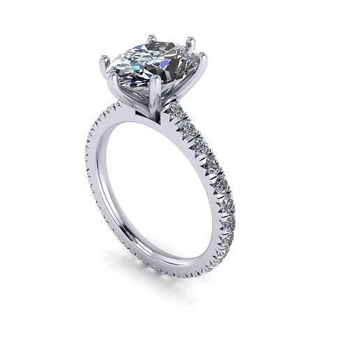 Solitaire Women Diamond Engagement Ring R211 3D print model