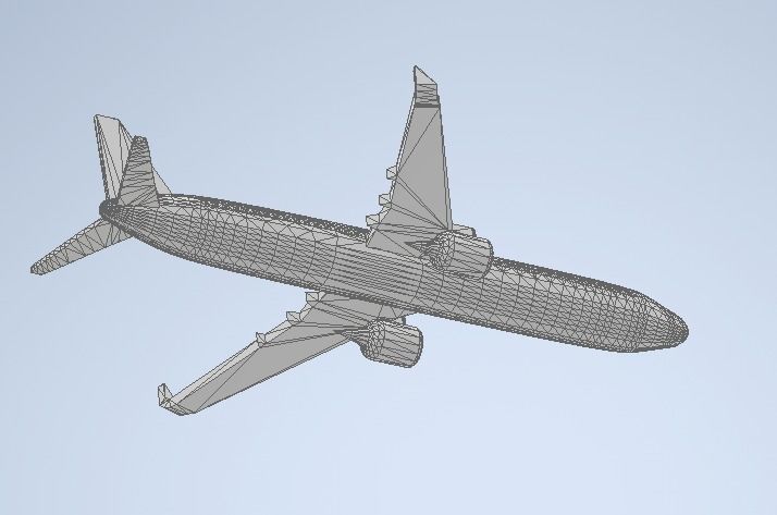 Displayed as mesh - Boeing 747 inspired toy 3D print model_1