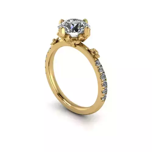Solitaire Diamond Women Engagement Ring R193