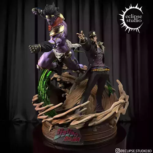 Jotaro And Star Platinum 3D print model
