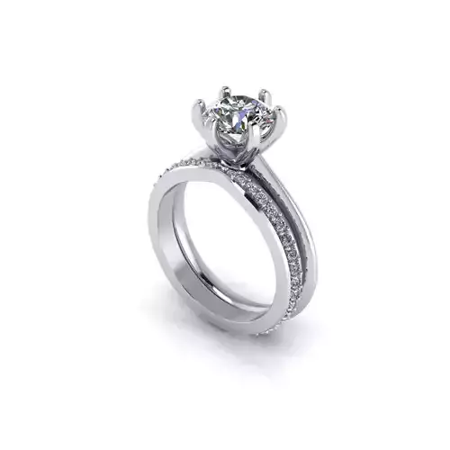 Matching Diamond Women Wedding Rings R56